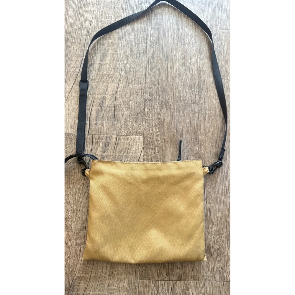 Muji Sacoche Shoulder Bag Mustard Tan Water Repellent Minimalist Crossbody Pouch